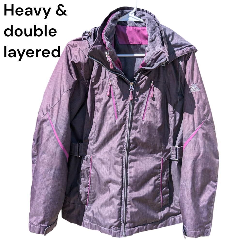 ZeroXposur 2 layered Women's Purple Coat with Pink Accents